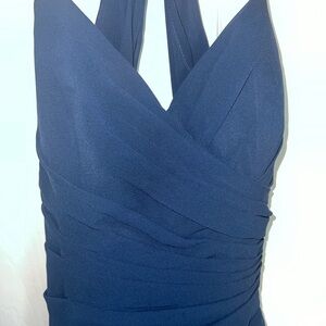 Navy blue formal dress with slit size 0
